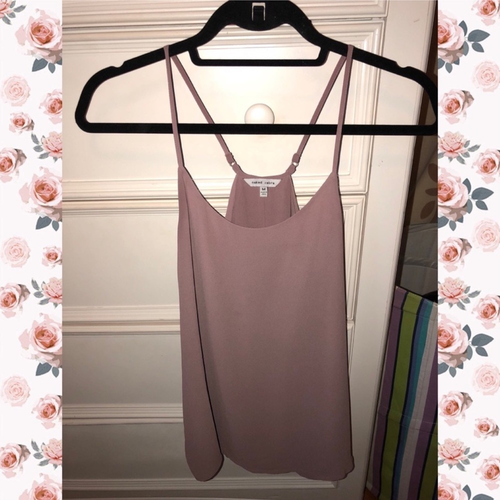 Mauve Ruffle Back Tank Top - Picture 4 of 7